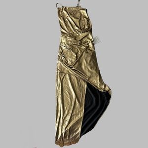 Lulus Gold Metallic Dress